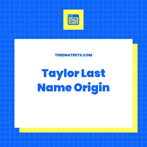 talyer meaning|taylor surname origin.